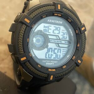 Armitron Black Water Resistant 330 FT. Sport Watch, LIKE NEW!